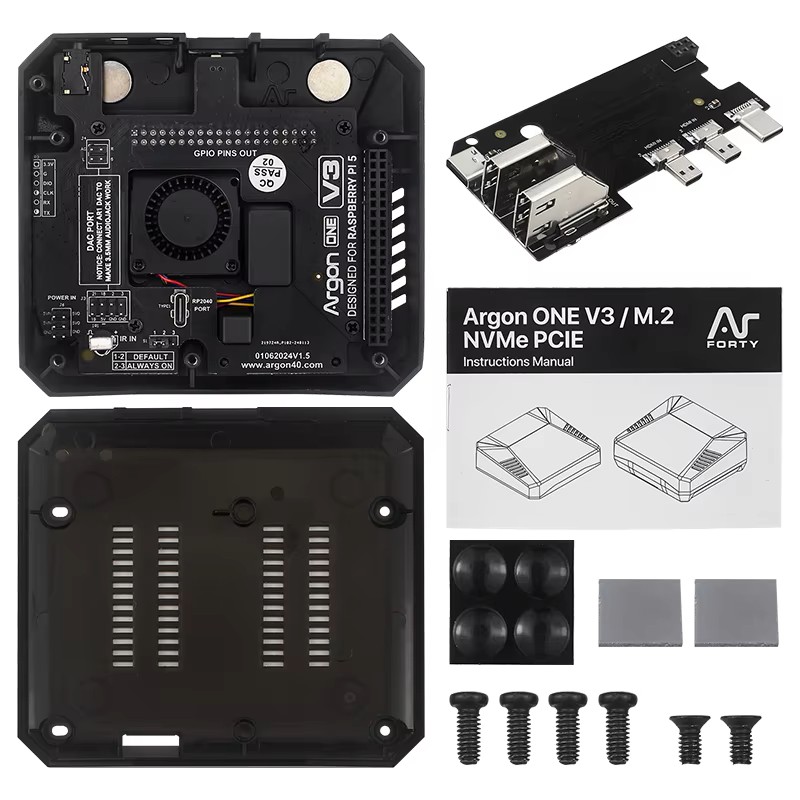 Argon One V3 M.2 Nvme Case - Argon ONE V3 Metal Case Raspberry