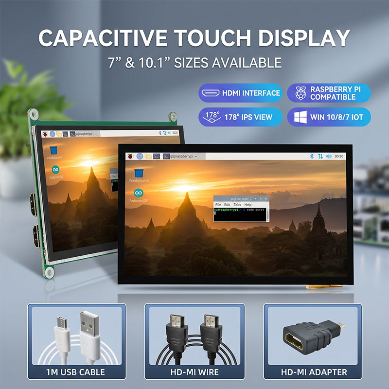 IPS HDMI Touch Display 7 10.1  - Raspberry Pi 10.1 Inch Capacitive Touch Screen Ips 评论和价格